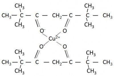 Bis(2,2,6,6-tetramethyl-3,5-heptanedionato)copper, m.p. 198°C