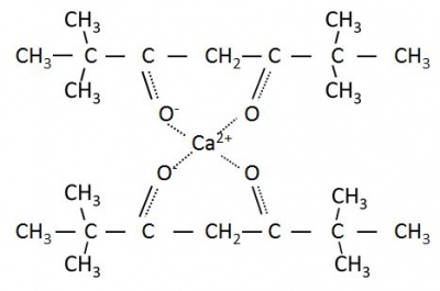Bis(2,2,6,6-tetramethyl-3,5-heptanedionato)calcium, m.p. 220-223°C 