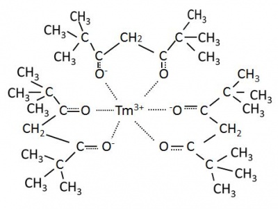 Tris(2,2,6,6-tetramethyl-3,5-heptanedionato)thulium, m.p. 169-172°C