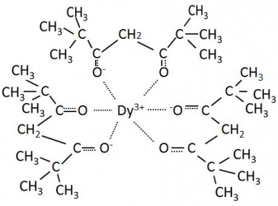Tris(2,2,6,6-tetramethyl-3,5-heptanedionato)dysporsium, m.p. 182-184°C