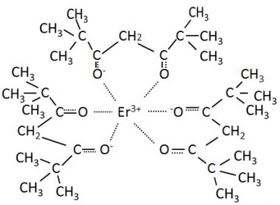 Tris(2,2,6,6-tetramethyl-3,5-heptanedionato)erbium, m.p. 168-170°C 
