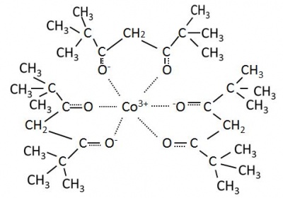 Tris(2,2,6,6-tetramethyl-3,5-heptanedionato)cobalt, m.p. 250°C 